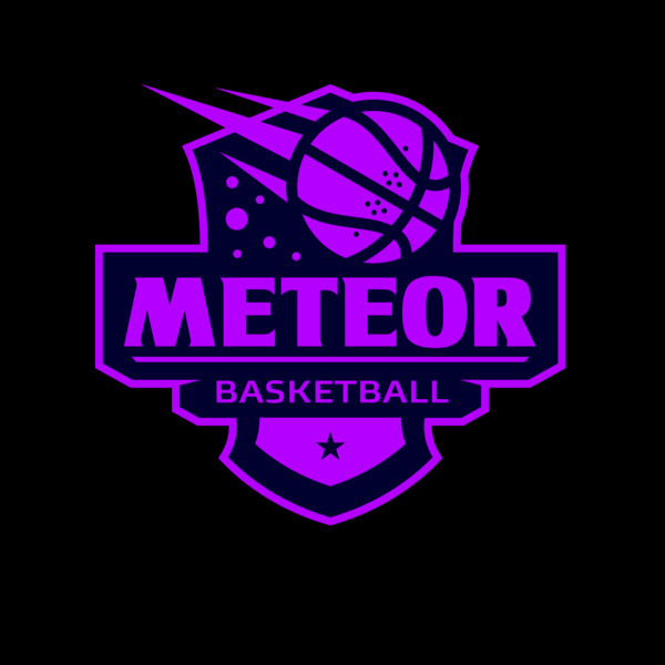 Meteor Basketball logo template Thumbnail
