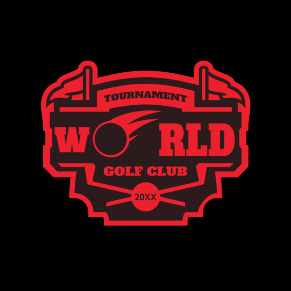World Tournament Golf club logo template Thumbnail
