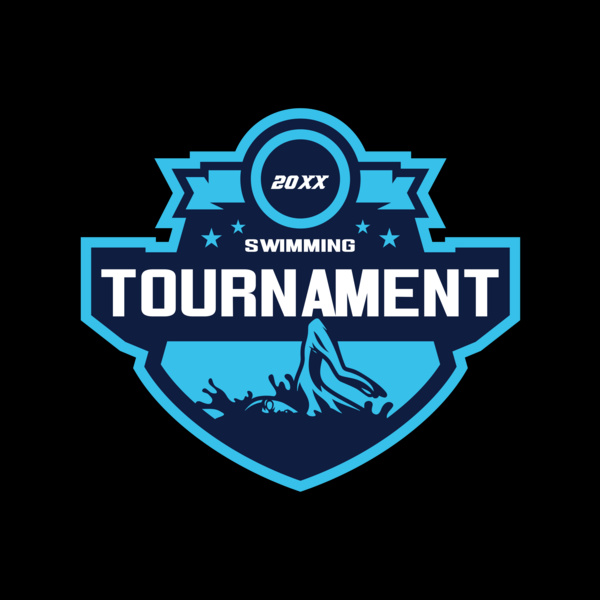 Swimming Tournament logo template Thumbnail