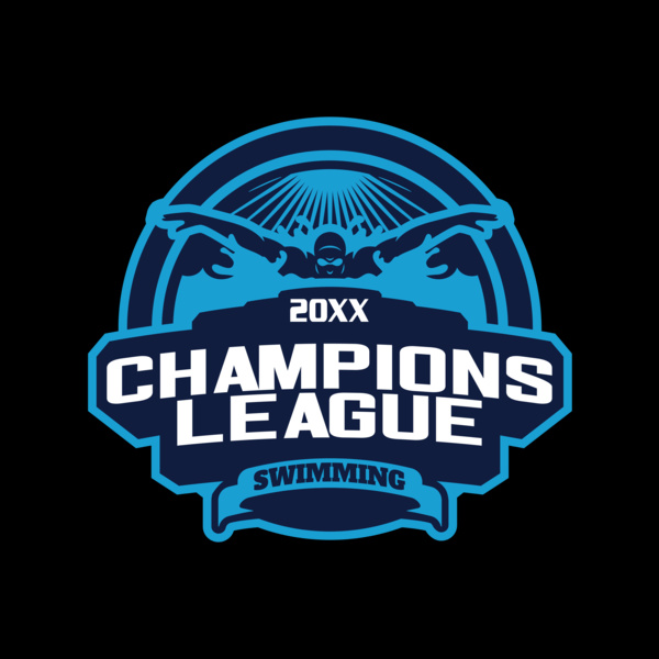 Champions League Swimming logo template Thumbnail