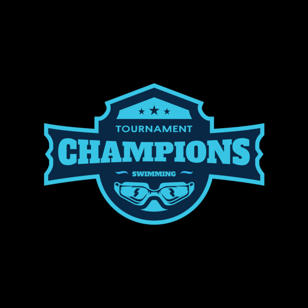 Champions Tournament Swimming logo template Thumbnail