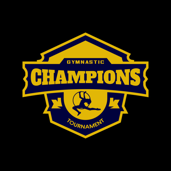 Champions Gymnastic Tournament logo template Thumbnail